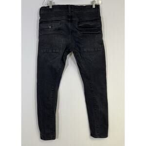 Vintage G-STAR RAW Mens Jeans D-STAQ 3D SLIM Distressed Black Sz 34/32